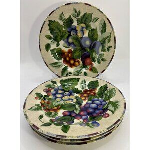 4 Oneida Sakura Salad Plates W/ Fruit No Chips